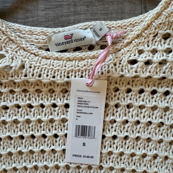 NWT Vineyard Vines Cream Hole Beach Martha’s Vineyard Inspired Sweater Size S - Picture 7 of 7